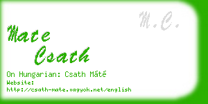 mate csath business card